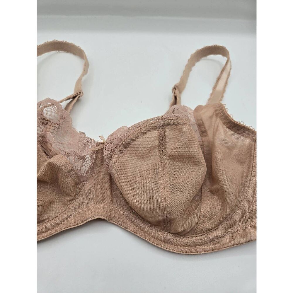 Panache Jasmine Underwired Balcony Bra Size 30F Women's Beige - Picture 4 of 8